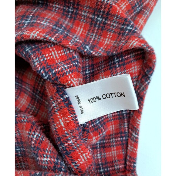 Orvis Plaid Flannel Shirt Men's XL Red Gray Lumberjack Heavyweight Check Striped - Picture 6 of 11